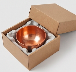 Bol en cuivre poli fait main, design chinois traditionnel, pour servir des aliments, idéal pour offrir et pour la table. - Product Image 6
