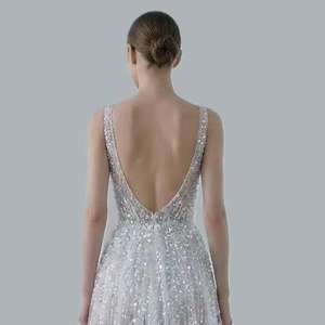 Robe de soirée blanche brodée de sequins de haute qualité pour créateurs – Vente en gros et approvisionnement en vrac - Product Image 2