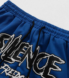 2026 Men's Custom DTG Printing Casual Sweatpants High Quality Contrast Color Letter Patchwork Print <b>Bell</b>-Bottom 100% Polyester - Product Image 3