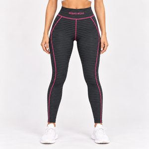 Leggings sans couture taille haute pour femme NOBAR WEAR, couleur bordeaux, effet push-up, longueur intégrale, pour la gym. - Product Image 5