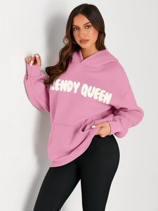 Sweats à capuche pour femmes de qualité supérieure, élégants, vente en gros, nouveau design, couleur unie, streetwear décontracté, vêtement d'entraînement - Product Image 3