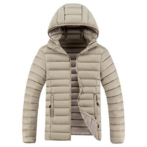 Chaqueta Acolchada Impermeable con Aislamiento Alternativo a Plumón, 100% Nylon, Diseño Patchwork, Capucha y Cuello Alto, Estilo Urbano - Product Image 1