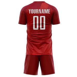 ชุดฟุตบอลชาย เสื้อผ้าระบายอากาศได้ดี เสื้อเจอร์ซีย์และกางเกงขาสั้น สำหรับการแข่งขันสโมสรและการฝึกซ้อม - Product Image 2