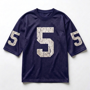 เสื้อเจอร์ซีย์อเมริกันฟุตบอลและรักบี้แขนสั้นแบบปรับแต่งได้ เนื้อผ้าตาข่ายระบายอากาศ เสื้อฝึกซ้อมสำหรับผู้ชาย เสื้อแฟนคลับ สไตล์ใหม่ - Product Image 6