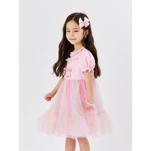 Vestido de Niña Estilo Coreano OZKIZ, 2-7 Años, Moda de Verano, Vestido Infantil de Poliéster y Chifón con Lazo, Venta al Por Mayor - Product Image 1