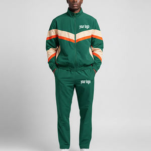 Chándal Deportivo de Invierno a la Moda con Logotipo Personalizado, 100% Nailon, Cortavientos, Diseño Color Block, Talla Grande para Hombre - Product Image 1