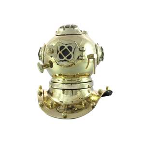 Casco de Buceo de Latón, Decoración Náutica Coleccionable para Interiores con Temática Marina, Exhibiciones Costeras y Decoración Marítima Vintage - Product Image 1