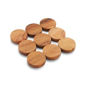 Handmade Wooden <b>Drink</b> Coasters Set Natural Mango Wood Table Coasters for Home Kitchen Bar - Product Image 1