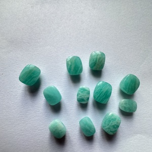Amazonita Verde Natural Premium, Cabujón Largo, Piedras Sueltas de Primera Calidad con Reverso Plano, de 7x5mm a 15x20mm - Product Image 4