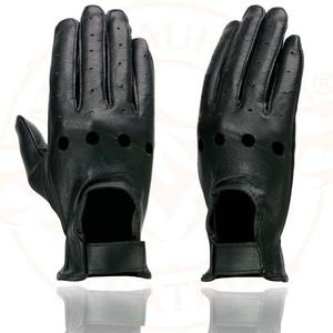 Gants de moto tactiques en cuir véritable noir de qualité supérieure avec sangle de poignet réglable, gants de moto personnalisés de qualité supérieure pour hommes - Product Image 3