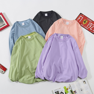 เสื้อสเวตเชิ้ตคอกลมผู้ชาย สีพื้น ผ้าถัก ทรงปกติ สวมใส่สบายๆ สำหรับฤดูใบไม้ร่วง สีขาว สีดำ พิมพ์โลโก้ตามสั่ง - Product Image 4