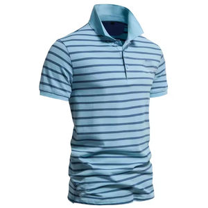 Camisas Casuales de Manga Corta para Hombre, Talla Grande, Tejido Sólido, Transpirable, con Logotipo Bordado, Camiseta Polo de Algodón, Transpirable y Ecológica - Product Image 2