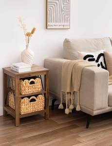 <b>WATER</b> <b>HYACINTH</b> Hand-Woven <b>Water</b> <b>Hyacinth</b> Wicker <b>Basket</b> with Scallop Edge Natural or Customized Color Decorative Storage <b>Basket</b> - Product Image 2