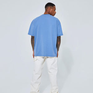 T-shirt pour homme à col rond, imprimé sur le devant, 300 GSM, 100% coton, coupe ample, manches courtes, streetwear, vente en gros, fournisseur direct d'usine - Product Image 6