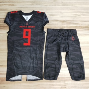 Maillot de football américain avec motif étoiles et rayures, numéro 20, uniforme en maille sans manches pour hommes, pantalon blanc à taille élastique - Product Image 2