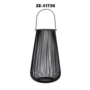 Tapered Bamboo <b>Lantern</b> <b>Candle</b> Stand Handmade Religious Activities ZE-3173K Black Outdoor Home Decoration - Product Image 1