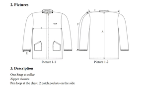 Uniforme de Trabajo para Fábrica de Alimentos, Unisex, Cuello Redondo, Manga Larga, con Rayas de 5mm, Antiestático, para Cuarto Limpio, ESD, Chaqueta y Pantalones de Laboratorio - Product Image 2