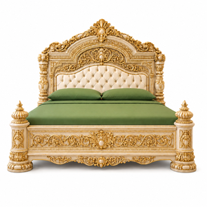 Colección de Muebles de Dormitorio de Lujo de Estilo Moderno, Juego de Dormitorio Completo Tallado a Mano, Madera de Teca Sólida, Personalizado en EE. UU. - Product Image 2