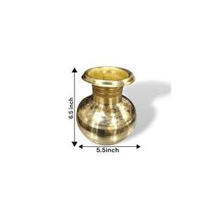 Recipiente de Agua Bendita Tradicional Hecho a Mano de Latón Dorado Antiguo, Impermeable, para Ceremonias de Pooja Kalash, Regalo, Uso en Exteriores - Product Image 5