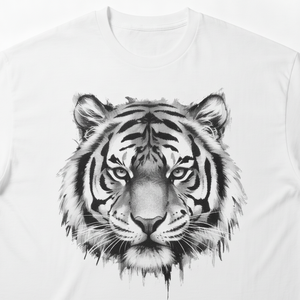 Custom Men's White Tiger Print T-Shirt Cotton Jersey <b>Animal</b> <b>Pattern</b> Plus Size Streetwear Top Quality T-shirt <b>for</b> Men Summer - Product Image 4
