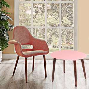 Mesa de Centro de Madera |   Mesa de Cóctel |   Mesa de Centro/Mesa Auxiliar para Decoración de Sala de Estar, Dormitorio y Oficina (Rosa) - Product Image 2