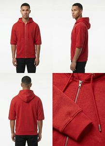 T-shirt à manches courtes pour homme, style muscle, avec capuche, pour l'entraînement, le fitness et la gym, coupe décontractée, hauts à capuche pour hommes - Product Image 4