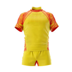 Tenues de rugby entièrement personnalisées, respirantes et à séchage rapide, nouvelle collection 2026, en tissu doux, ensemble maillot et short de rugby - Product Image 2
