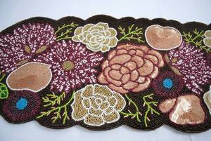 black <b>table</b> <b>runner</b> black floral <b>table</b> runnerhand embroidered <b>table</b> linens <b>dining</b> <b>table</b> decoration in black - Product Image 2