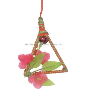 Hecho a mano de algodón colorido Navidad colgante arte decorativo artesanía personalizada Tribal arte fábrica al por mayor - Product Image 3