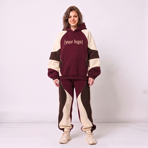Conjunto Deportivo Personalizado, 20% Poliéster, 80% Algodón, Estilo Holgado, 2 Piezas, Sudadera con Forro Polar, Bordado de Moda, Invierno - Product Image 5
