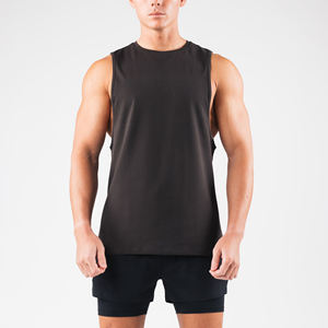 shirt for exercise gym Fitness Sports Muscle Round Neck Loose 100% Cotton Men's Tank Tops for Summer <b>Vest</b> Sleeveless T - Product Image 2