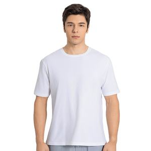 Camisetas de alta calidad, camisetas transpirables con logotipo personalizado, cuello redondo de Color sólido, cómodas, para correr, Fitness, Top deportivo - Product Image 6