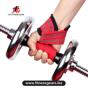 Support de poignet réglable avec fermeture auto-agrippante antidérapant pour musculation et entraînement de force unisexe rouge - Product Image 3