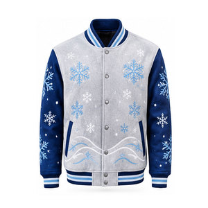 Chaqueta Varsity Navideña Personalizada con Diseño Festivo y Tela Cómoda para Eventos Navideños - Product Image 2