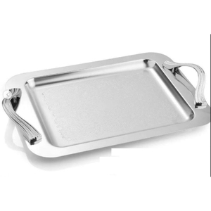 Best Selling Home Kitchen Organizer Food Serving <b>Tray</b> Catering <b>Tray</b> Modern Design <b>Large</b> Size Stainless Steel <b>Tray</b> With Handles - Product Image 1