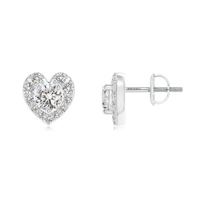 Pendientes de Diamantes con Corte Corazón en Oro de 10K, 14K y 18K, Plata 925 y 935 con Baño de Rodio, para Mujer, Ideales para Fiestas y Uso Diario, de Vaayu Jewels - Product Image 3