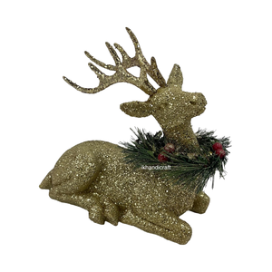 Figurines de rennes en aluminium Art Déco pour les fêtes, décorations de cerfs de Noël, faits à la main, écologiques, pour la décoration de table, de bureau à domicile - Product Image 1