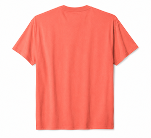 T-shirt décontracté pour homme 2026, couleur corail unie, 100 % coton, manches courtes, col rond, coupe classique, tricot jersey, design uni - Product Image 2