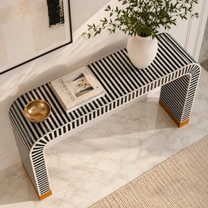 Table console artisanale écologique en os incrusté, motifs élégants pour des aménagements de maisons de luxe, décoration élégante pour l'entrée - Product Image 6