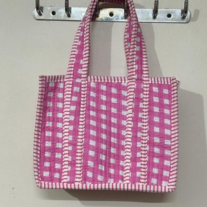Bolso Tote Mini Acolchado de Algodón para Mujer, Bolso de Mano Pequeño Hecho a Mano, Bolso Casual Estilo Boho, Bolso para Uso Diario - Product Image 3