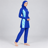 Ensemble Burkini Modeste 3 Pièces Personnalisé pour Femme, Tenue de Sport avec Poches, Ensemble de Gym Musulman à Séchage Rapide