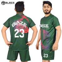 Ensemble d'uniformes de football personnalisés Blaze Fight Wear légers pour l'été, respirants, unisexes, avec nom et numéros d'équipe personnalisés