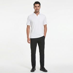 Polo de performance haut de gamme pour homme en polyester et élasthanne, respirant et extensible, uniforme sportif, fabricant OEM ODM - Product Image 3
