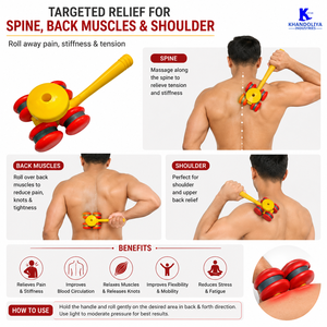 Rodillo de Acupresión K Star Deluxe para la Espalda, Masajeador Suave para Aliviar el Dolor de Espalda, Rodillo de Fisioterapia y Terapia de Acupresión - Product Image 4
