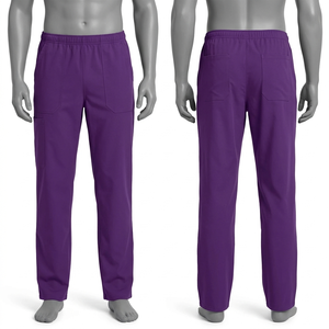 Pantalón Médico Azul Marino para Hombre, 180 GSM, Tela Elástica de Polialgodón, Estilo Cargo con Bolsillos, Logotipo Bordado Personalizado, Uniforme de Hospital - Product Image 2