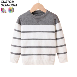 Pull en tricot chaud personnalisé pour garçons, vêtements d'hiver pour enfants, support OEM ODM pour la production en gros - Product Image 1