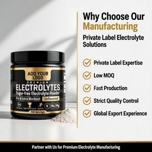 ผงเครื่องดื่มอิเล็กโทรไลต์แบบไม่มีน้ำตาล รสชาติต่างๆ รับผลิตแบบ OEM สำหรับแบรนด์ส่วนตัว จำหน่ายจำนวนมาก - Product Image 4