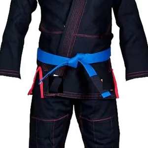 Kimono de Jiu Jitsu Brasileño para Hombre y Mujer con Chaqueta, Pantalones y Cinturón con Logotipo Frontal - 100% Algodón para Entrenamiento de Artes Marciales - Product Image 3