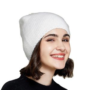 Wholesale Winter Plain Beanie <b>Cap</b> Knitted Women <b>Men</b> Blank Acrylic Beanie Hats Custom Embroidery Logo - Product Image 2