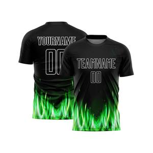 Fournisseur direct d'usine, ensemble d'uniformes de football à manches courtes en polyester sublimé à 100 %, prix abordable, nouveau style - Product Image 4
